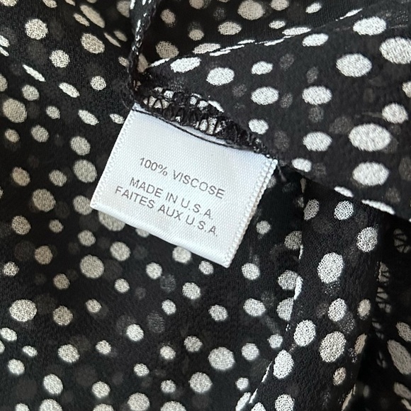 MISA Los Angeles Estefania Off-Shoulder Polka Dot Midi Dress in Black Sz XS - Picture 12 of 12